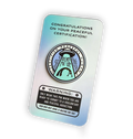 Certified Peaceful Human pin